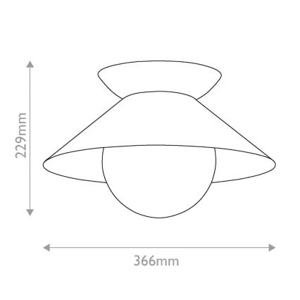 Quintiesse - Stropna svetilka SAUCER 1xE27/40W/230V premer 36,6 cm zlata