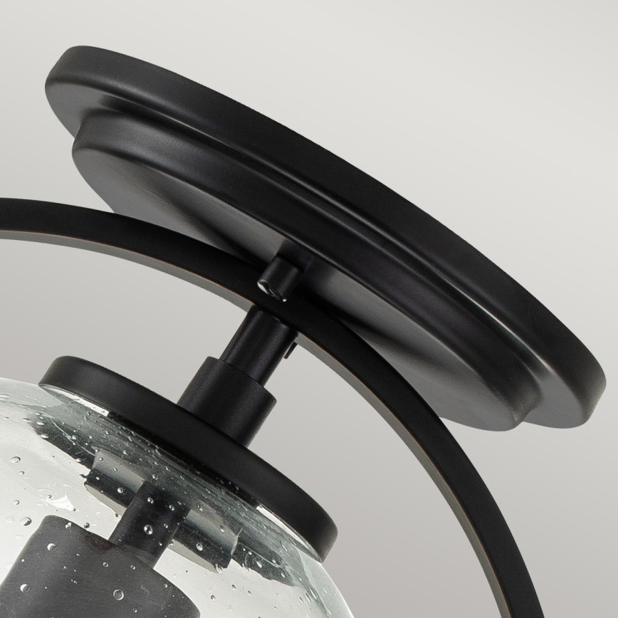 Quintiesse - Stropna svetilka SOMERSET 1xE27/60W/230V premer 28,2 cm črna