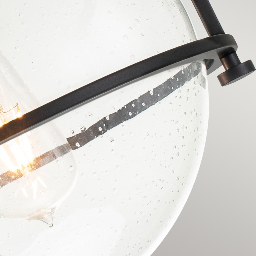 Quintiesse - Stropna svetilka SOMERSET 1xE27/60W/230V premer 28,2 cm črna