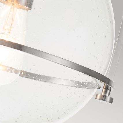 Quintiesse - Stropna svetilka SOMERSET 1xE27/60W/230V premer 28,2 cm matni krom