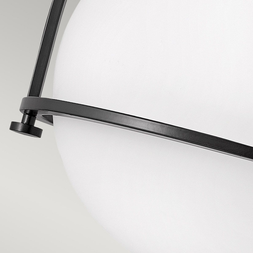 Quintiesse - Stropna svetilka SOMERSET 1xE27/60W/230V premer 28,2 cm črna