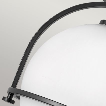 Quintiesse - Stropna svetilka SOMERSET 1xE27/60W/230V premer 28,2 cm črna