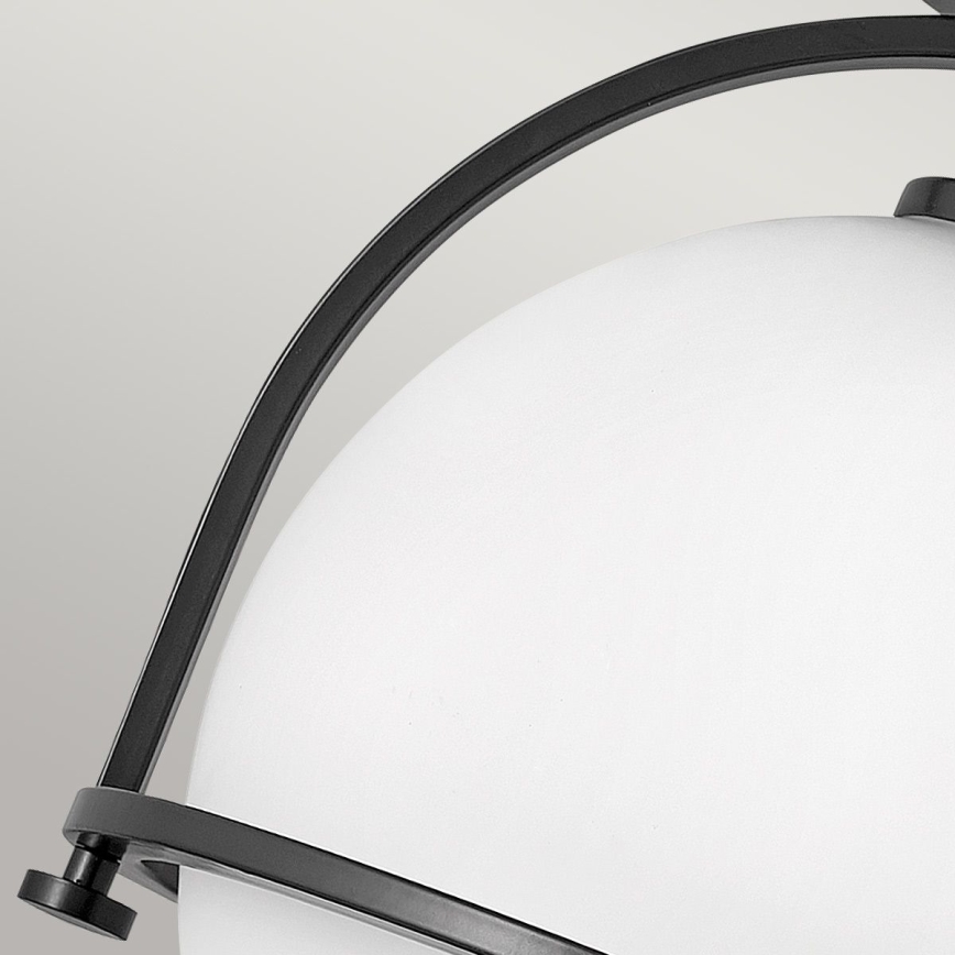 Quintiesse - Stropna svetilka SOMERSET 1xE27/60W/230V premer 28,2 cm črna