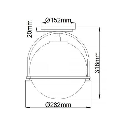 Quintiesse - Stropna svetilka SOMERSET 1xE27/60W/230V premer 28,2 cm črna