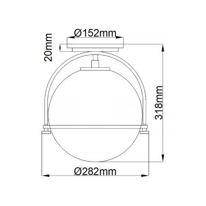 Quintiesse - Stropna svetilka SOMERSET 1xE27/60W/230V premer 28,2 cm zlata