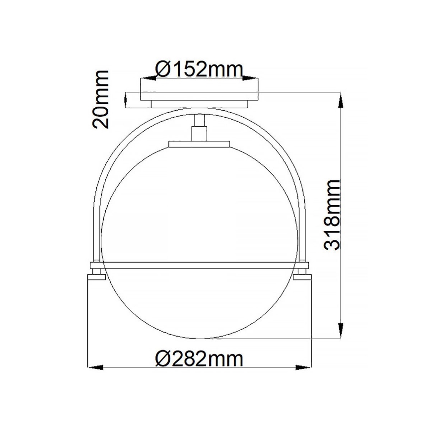 Quintiesse - Stropna svetilka SOMERSET 1xE27/60W/230V premer 28,2 cm zlata
