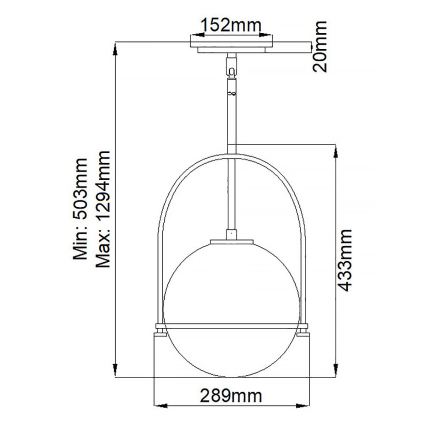 Quintiesse - Lestenec na palici SOMERSET 1xE27/60W/230V Ø 28,9 cm bronast