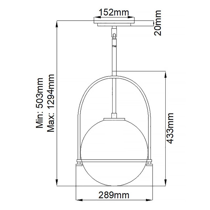 Quintiesse - Lestenec na palici SOMERSET 1xE27/60W/230V Ø 28,9 cm bronast