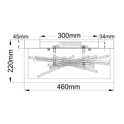 Quintiesse - LED Stropna svetilka STYX LED/8W/230V črna/zlata