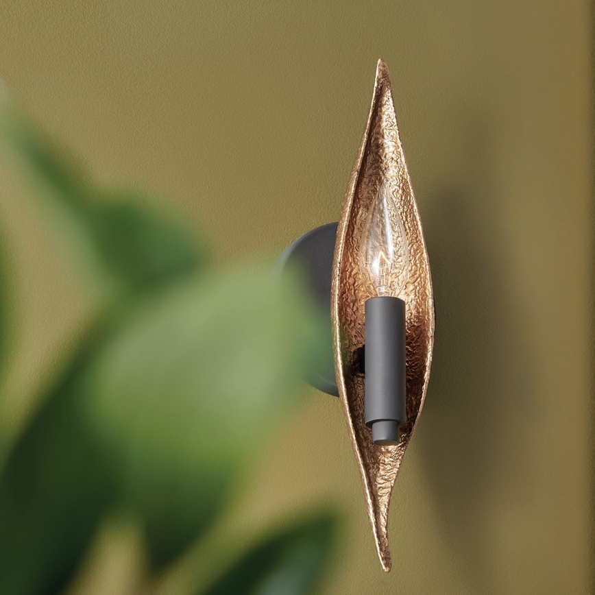 Quintiesse - Stenska svetilka WILLOW 1xE14/40W/230V zlata/črna