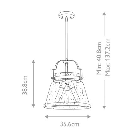 Quintiesse - Lestenec na drogu WIMBERLEY 3xE27/60W/230V, premer 35,6 cm, v zlati barvi