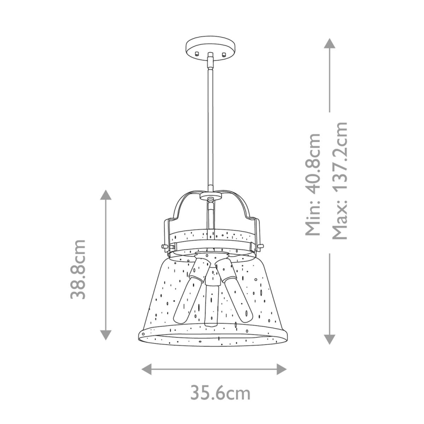 Quintiesse - Lestenec na drogu WIMBERLEY 3xE27/60W/230V, premer 35,6 cm, v zlati barvi