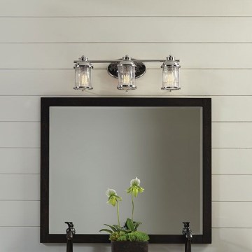 Quintiesse - Zunanja stenska svetilka ASHLAND BAY 3xE27/60W/230V IP44 sijajni krom