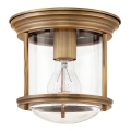 Quintiesse - Zunanja stropna svetilka HADRIAN 1xE27/60W/230V, premer 19,6 cm, IP44, bronasta