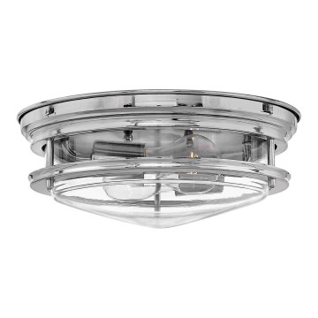 Quintiesse - Zunanja stropna svetilka HADRIAN 2xE27/40W/230V premer 27,8 cm IP44 sijajni krom