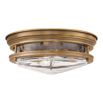 Quintiesse - Zunanja stropna svetilka HADRIAN 2xE27/40W/230V premer 30,5 cm IP44 bronasta