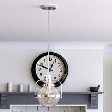 Quintiesse - Zunanji lestenec na drogu TRIOCENT 1xE27/40W/230V IP44 sijajni krom