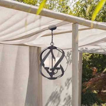 Quintiesse - Zunanji lestenec na verigi BLACKSMITH 3xE14/40W/230V premer 40,7 cm IP44 črna