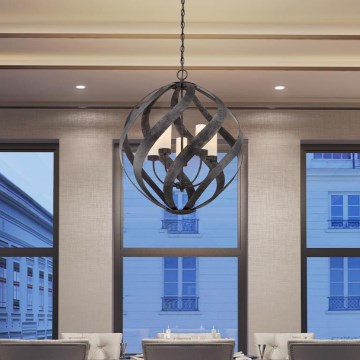 Quintiesse - Zunanji lestenec na verigi BLACKSMITH 5xE14/40W/230V, premer 66,4 cm, IP44, črna