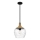 Quoizel - Lestenec na drogu ROYER 1xE27/60W/230V pr. 30,2 cm prozorna/črna/bež
