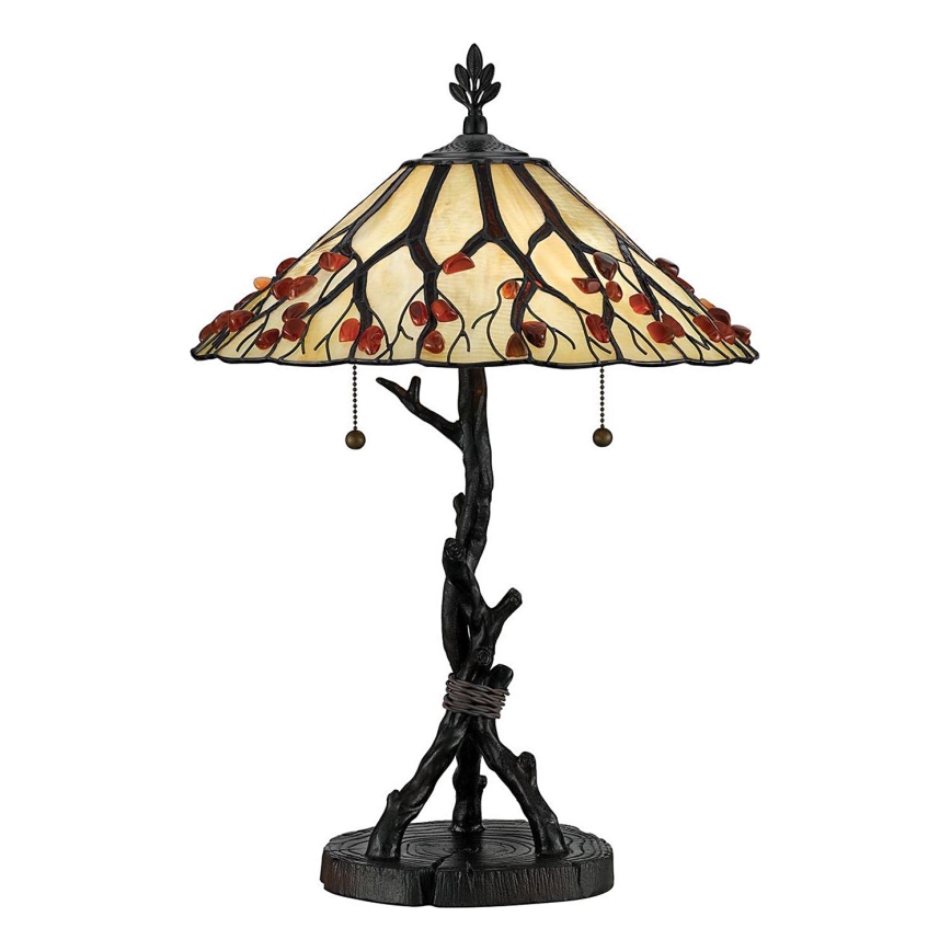 Quoizel - Namizna svetilka Tiffany WHISPERING 2xE27/60W/230V