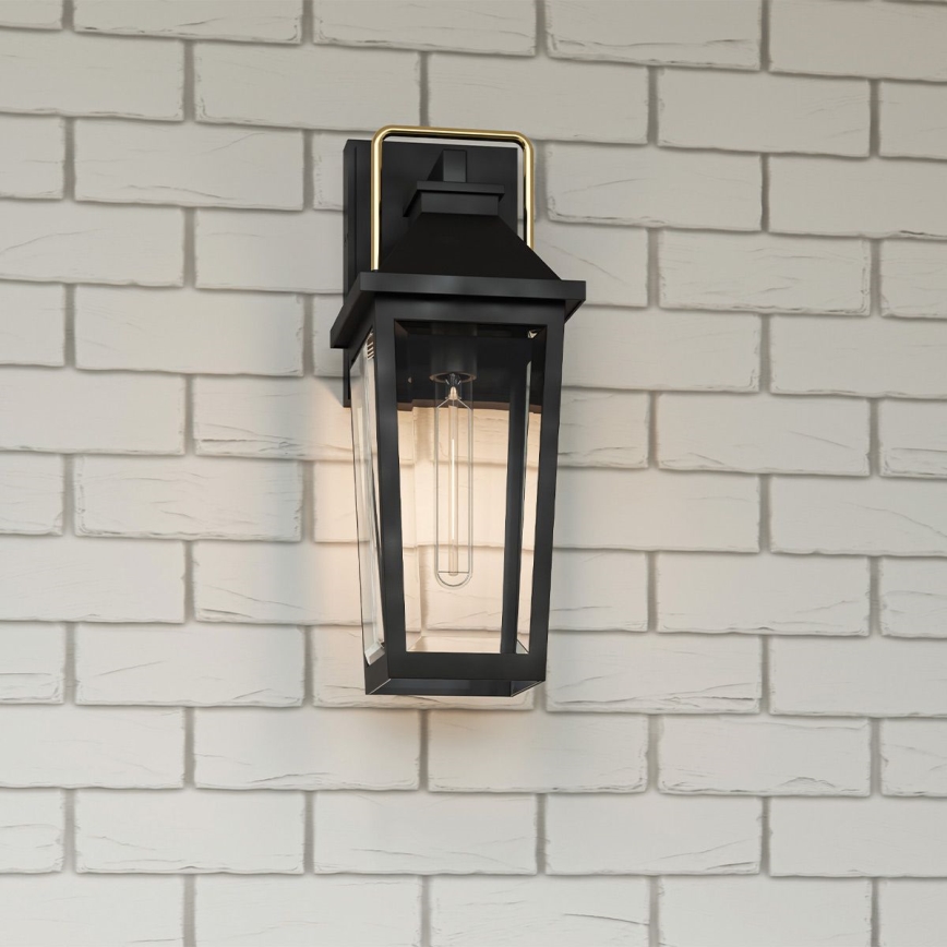 Quoizel - Zunanja stenska svetilka BUCKLEY 1xE27/40W/230V IP44 črna