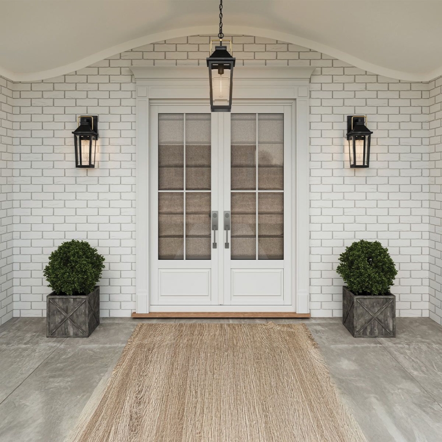 Quoizel - Zunanja stenska svetilka BUCKLEY M 1xE27/40W/230V IP44 črna