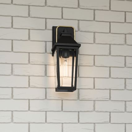 Quoizel - Zunanja stenska svetilka BUCKLEY 1xE27/40W/230V IP44 črna
