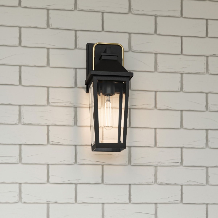 Quoizel - Zunanja stenska svetilka BUCKLEY 1xE27/40W/230V IP44 črna
