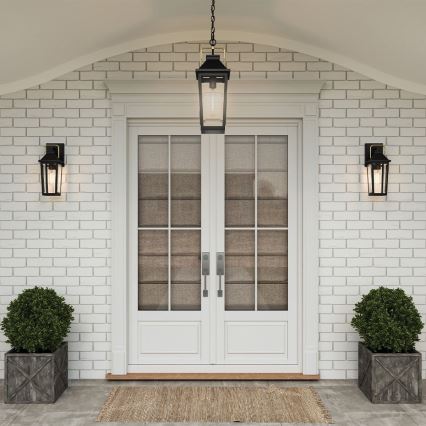 Quoizel - Zunanja stenska svetilka BUCKLEY S 1xE27/40W/230V IP44 črna