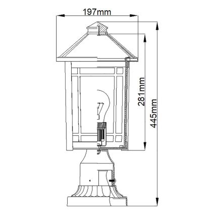 Quoizel - Zunanja svetilka CEDAR POINT 1xE27/60W/230V IP44