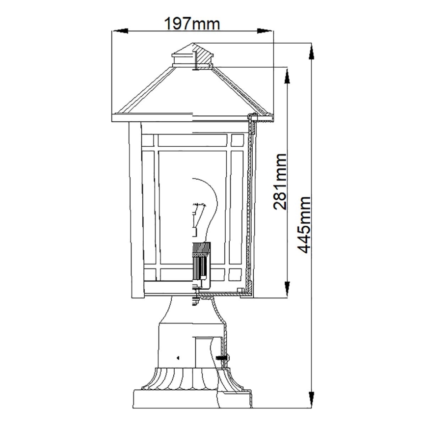 Quoizel - Zunanja svetilka CEDAR POINT 1xE27/60W/230V IP44