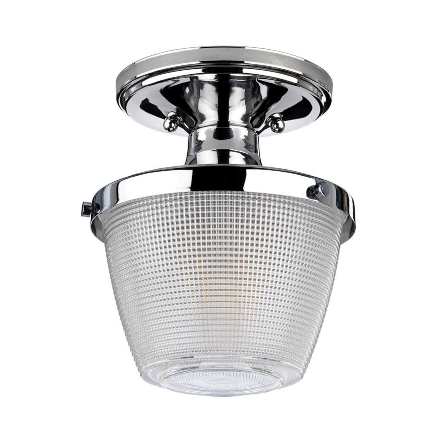 Quoizel - Kopalniška stropna svetilka DUBLIN 1xE27/40W/230V IP44 sijajni krom