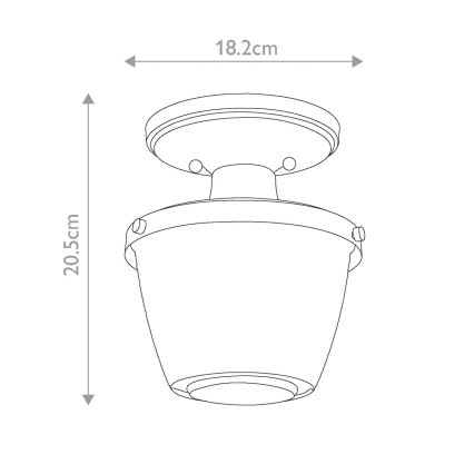 Quoizel - Kopalniška stropna svetilka DUBLIN 1xE27/40W/230V IP44 sijajni krom