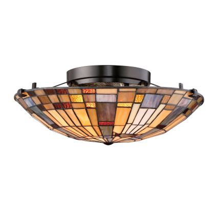Quoizel - Stropna svetilka INGLENOOK 2xE27/60W/230V pr. 40,7 cm