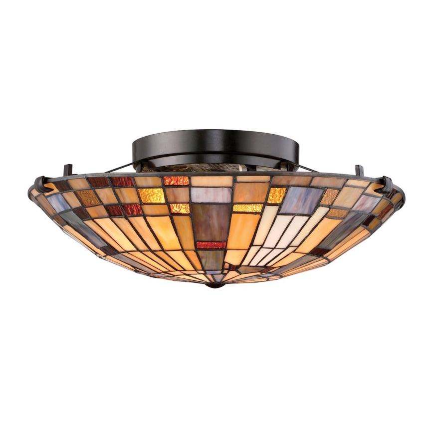 Quoizel - Stropna svetilka INGLENOOK 2xE27/60W/230V pr. 40,7 cm