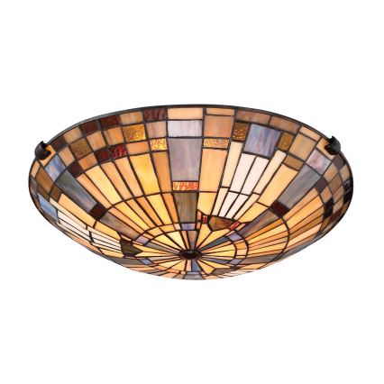 Quoizel - Stropna svetilka INGLENOOK 2xE27/60W/230V pr. 40,7 cm