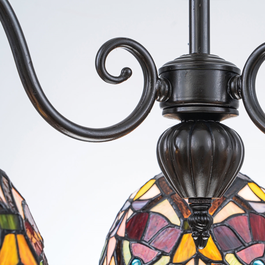 Quoizel - Lestenec na verigi Tiffany LARISSA 3xE27/60W/230V premer 63,6 cm