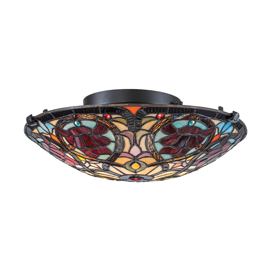 Quoizel - Stropna svetilka Tiffany LARISSA 2xE27/40W/230V premer 41,2 cm