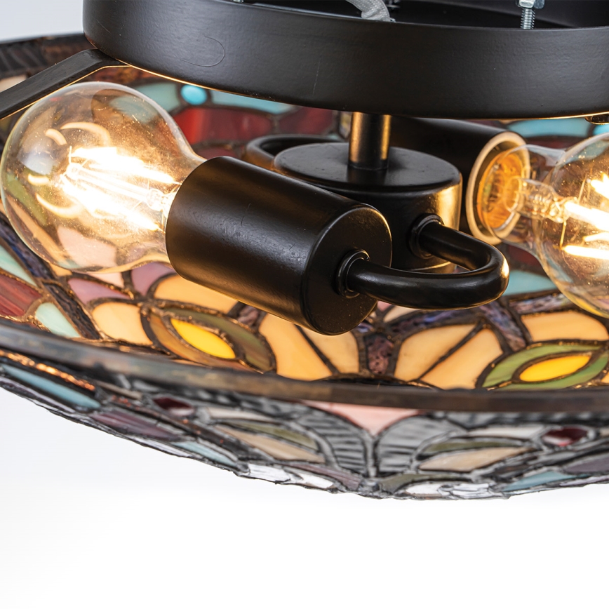 Quoizel - Stropna svetilka Tiffany LARISSA 2xE27/40W/230V premer 41,2 cm