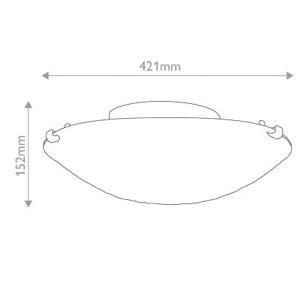 Quoizel - Stropna svetilka Tiffany LARISSA 2xE27/40W/230V premer 41,2 cm