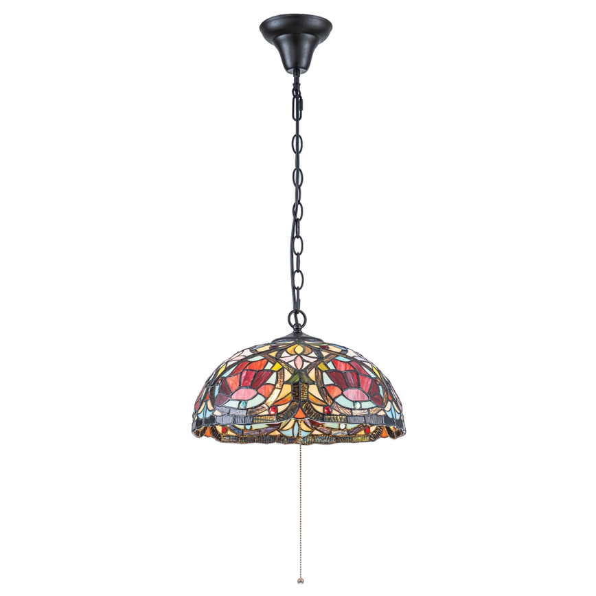 Quoizel - Lestenec na verigi Tiffany LARISSA 3xE27/60W/230V premer 38,5 cm