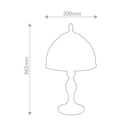 Quoizel - Namizna Tiffany svetilka LARISSA 1xE14/40W/230V premer 20 cm