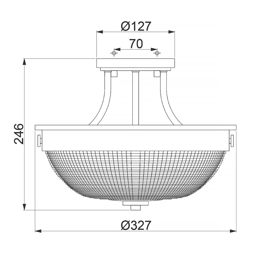 Quoizel - Nadgradni lestenec MANTLE 2xE27/60W/230V sijajni krom