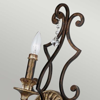 Quoizel - Stensko svetilo MARQUETTE 1xE14/60W/230V bronzno