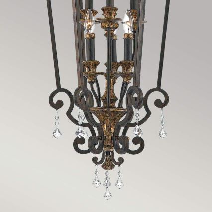 Quoizel - Lestenec na verigi MARQUETTE 6xE14/60W/230V bronast