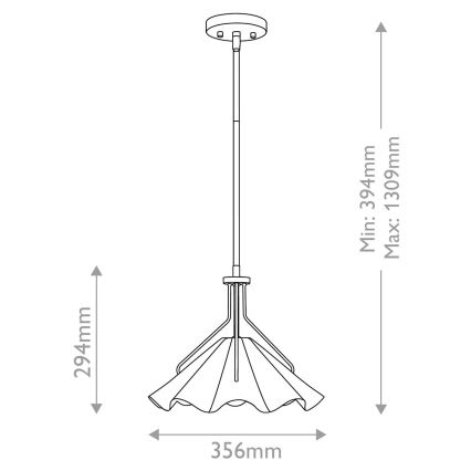 Quoizel - Lestenec na drogu MEJIA 1xE27/60W/230V pr. 35,6 cm medenina