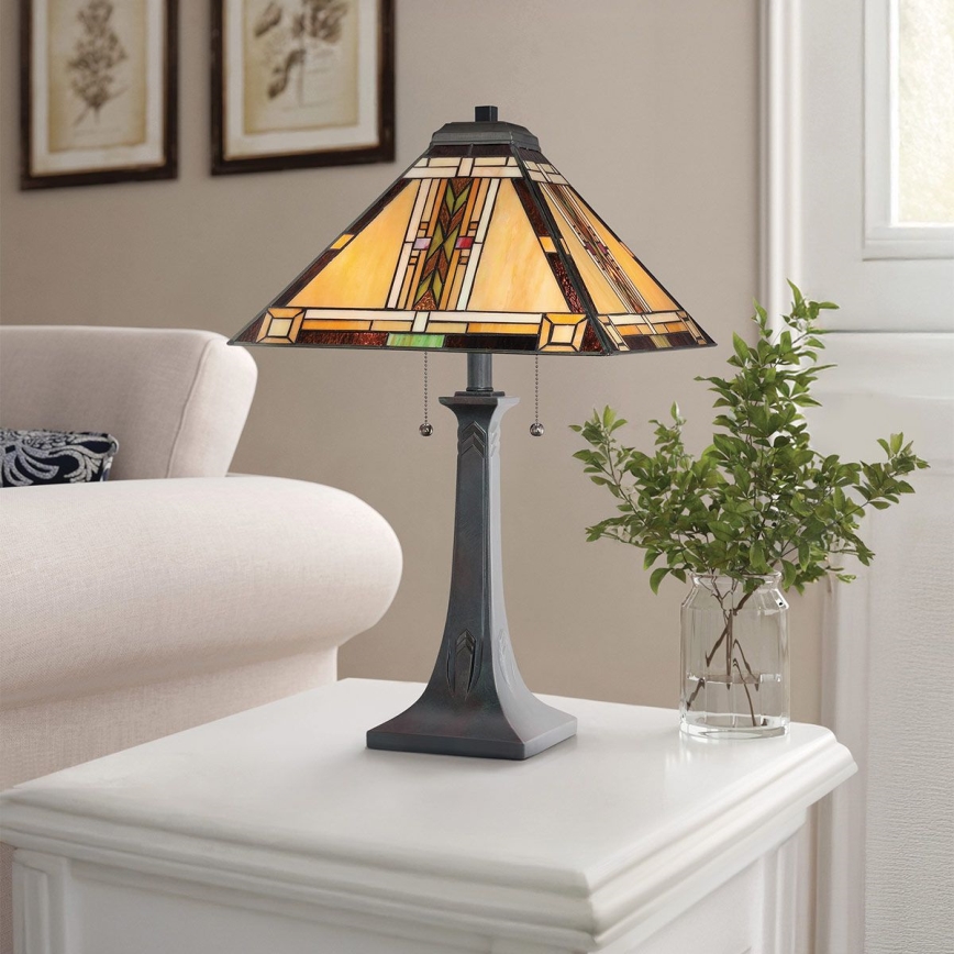 Quoizel - Namizna Tiffany svetilka NAVAJO 2xE27/60W/230V