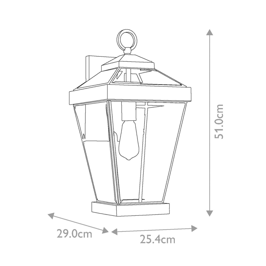Quoizel - Zunanja stenska svetilka RAVINE 1xE27/60W/230V IP44 rjava