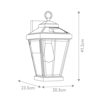 Quoizel - Zunanja stenska svetilka RAVINE 1xE27/60W/230V IP44 rjava
